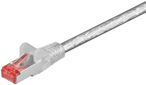 Goobay 93546 CAT 6 Patchkabel, S/FTP (PiMF), transparent VPE Bulk Mindestbestellmenge 1