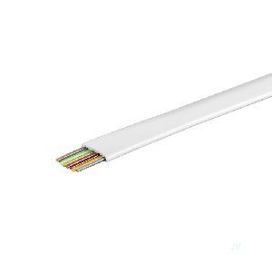 Goobay 93309 Telefonflachkabel 8-adrig, 100 m Rolle, AWG 28, CCA (kupferkaschiertes Aluminium) Farbv