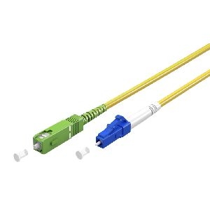 Goobay 59655 Glasfaserkabel (FTTH), Singlemode (OS2) Yellow, (Simplex), 25 m Kabellänge: 25 m
