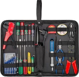Goobay 45243 Lötset und Werkzeugset in praktischer Tasche, 20-tlg. VPE Retail Box Mindestbestellmenge 1