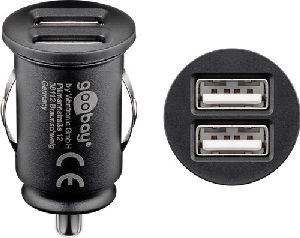 Goobay 44177 Dual-USB Auto-Ladegerät (12 W) VPE Retail Polybag Mindestbestellmenge 1
