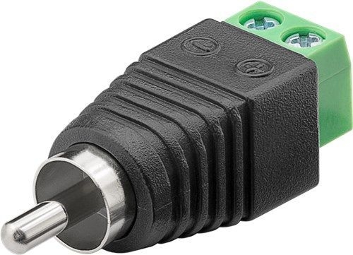 Goobay 76740 Terminal Block 2-pin > Cinch-Stecker VPE Bulk Mindestbestellmenge 10