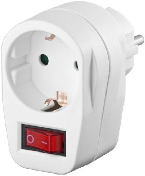 Goobay 68906 Schutzkontaktsteckdose mit Schalter, 16 A VPE Bulk Mindestbestellmenge 1