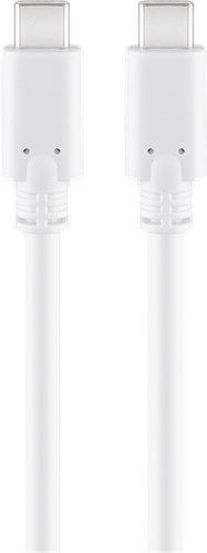 Goobay 67193 USB-C™-Kabel, 0,5 m, weiß VPE Cable Tag Mindestbestellmenge 1