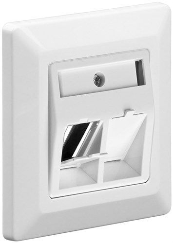 Goobay 95902 2-fach Einbaurahmen für Keystone Jacks VPE Bulk Mindestbestellmenge 1