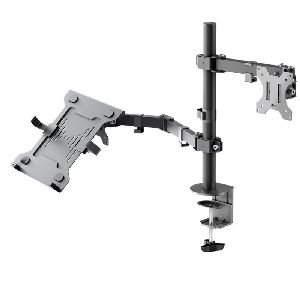 Goobay 70815 Monitorhalterung mit Laptop-Arm Flex, schwarz
