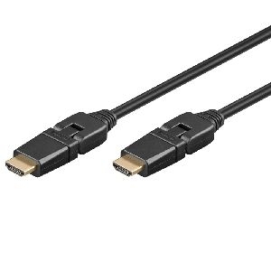 Goobay 61292 High-Speed-HDMI™-360°-Kabel mit Ethernet (4K@60Hz) Kabellänge: 5 m