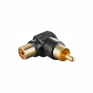 Goobay 11685 Cinch-Adapter 90°, schwarz Farbversion: Schwarz VPE Bulk Mindestbestellmenge 10