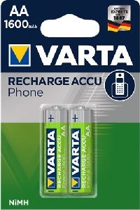 Varta 48093 Phone Power AA (Mignon)/HR6 (58399) - 1600 mAh - Nickel-Metallhydrid Akku (NiMH), 1,2 V