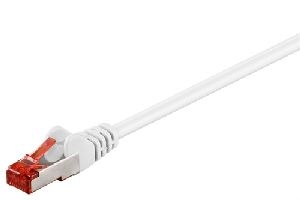 Goobay 95656 CAT 6 Patchkabel, S/FTP (PiMF), weiß VPE Cable Tag Mindestbestellmenge 1