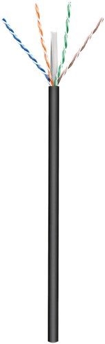Goobay 77625 CAT 6 Outdoor Netzwerkkabel, U/UTP, schwarz VPE Cable ring-coil Mindestbestellmenge 1