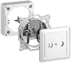 Goobay 68851 Komplettset: 2-Loch Antennen-Stich-/End-Dose :
