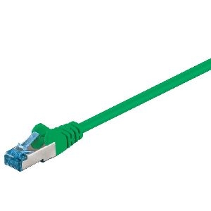 Goobay 65557 CAT 6A Patchkabel, S/FTP (PiMF), grün VPE Bulk Mindestbestellmenge 1