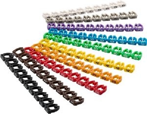 Goobay 72515 Kabelmarker-Clips "Ziffern 0-9", für Kabeldurchmesser von 5,6 - 7,4 mm VPE Retail Polybag Mindestbestellmenge 1
