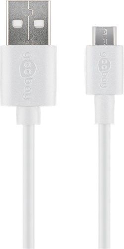 Goobay 38666 Micro-USB Lade- und Synchronisationskabel Kabellänge: 2 m