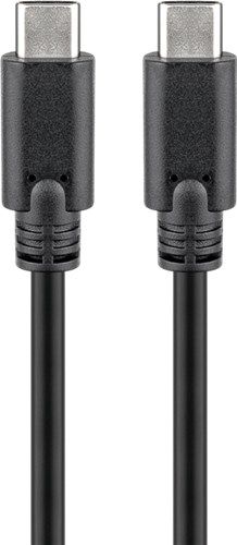 Goobay 66509 USB-C™-Kabel, 3 m, schwarz VPE Cable Tag Mindestbestellmenge 1