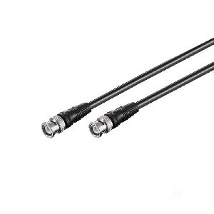 Goobay 58880 Verbindungskabel BNC (RG58), geschirmt, 0.25 m, Schwarz - BNC-Stecker > BNC-Stecker