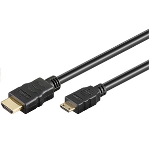 Goobay 74081 Mini High-Speed-HDMI™-Kabel mit Ethernet 4K@60Hz Kabellänge: 1 m