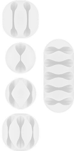 Goobay 70681 Kabelmanagement-Set, weiß VPE Retail Blister Mindestbestellmenge 1