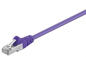 Goobay 93516 CAT 5e Patchkabel, SF/UTP, violett Kabellänge: 2 m