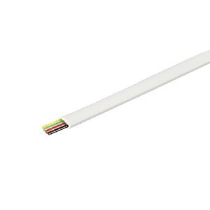 Goobay 93305 Telefonflachkabel 4-adrig, 100 m Rolle, AWG 28, CCA (kupferkaschiertes Aluminium) Farbv