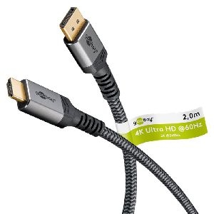 Goobay 65269 DisplayPort™-auf-HDMI™-Kabel, 4K @ 60 Hz Kabellänge: 2 m VPE Retail Polybag Mindestbestellmenge 1