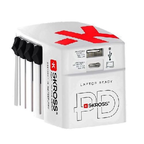 Skross 75255 Reiseadapter World USB Charger AC65PD VPE Retail Box Mindestbestellmenge 1