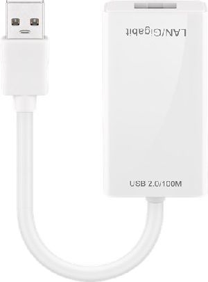Goobay 95035 USB 2.0 Fast Ethernet Netzwerkkonverter, weiß VPE Retail Box Mindestbestellmenge 1