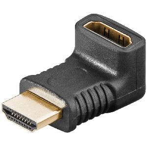 Goobay 65744 HDMI™-Winkeladapter 90° vertikal, 8K @ 60 Hz, vergoldet :