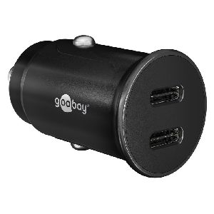 Goobay 59705 Dual-USB-C™ PD (Power Delivery) Auto-Schnellladegerät (30 W) VPE Retail Polybag Mindestbestellmenge 1