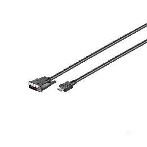 Goobay 50580 DVI-D/HDMI™-Kabel, vernickelt Kabellänge: 2 m VPE Cable Tag Mindestbestellmenge 1