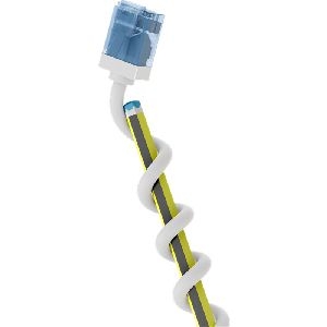 Goobay 74284 Ultraflexibles CAT 6A Patchkabel, slim, U/UTP, weiß Kabellänge: 0.25 m