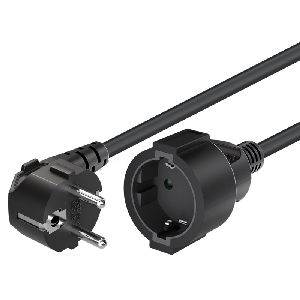 Goobay 93094 Verlängerungskabel Schutzkontakt, 5 m, Schwarz, (3*1,5 mm²) VPE Retail Polybag Mindestbestellmenge 1