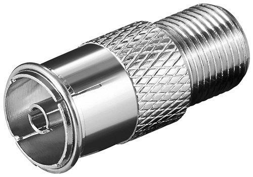 Goobay 67320 F-Adapter: F-Buchse > Koax-Buchse VPE Bulk Mindestbestellmenge 10