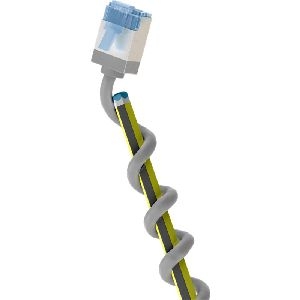 Goobay 74313 Ultraflexibles CAT 6A Patchkabel, slim, U/FTP, grau Kabellänge: 15 m