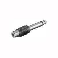 Goobay 11118 Cinch Adapter zu Mono AUX Klinke 6,35 mm Stecker, Klinke 6,35 mm Stecker (2-Pin, mono) - 1x 6,35-mm-Klinkenstecker (2-polig, mono) > 1x Cinchbuchse