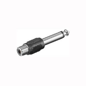 Goobay 11118 Cinch-Adapter zu Mono-AUX-Klinke 6,35-mm-Stecker Anschluss, Typ: Klinke 6,35 mm Stecker