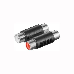 Goobay 11607 Cinch zweifach Adapter 2x Buchse zu 2x Buchse Anschluss, Kontaktmaterial: vernickelt