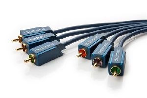 Clicktronic 70427 YUV Komponentenkabel, 10 m - Cinch-Kabel für die RGB-Bildübertragung