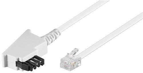 Goobay 68540 Telefonkabel (Universal Pinout), weiß VPE Bulk Mindestbestellmenge 1