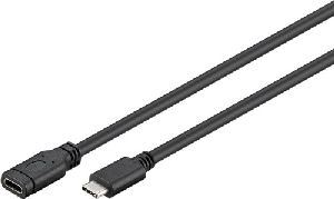 Goobay 45393 USB-C™ Verlängerung USB 3.1 Generation 1, Schwarz