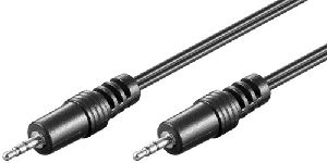 Goobay 50457 Audio Verbindungskabel AUX, 2,5 mm Stereo, 1.5 m, Schwarz - Klinke 2,5 mm Stecker (3-Pi