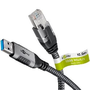 Goobay 70694 Ethernet-Kabel USB-A 3.0 auf RJ45, 10 m