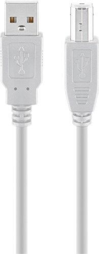 Goobay 68714 USB-A-auf-USB-B-Kabel, 5 m, grau VPE Bulk Mindestbestellmenge 10
