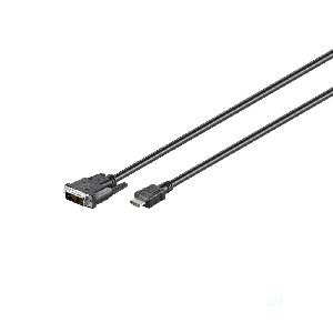 Goobay 50582 DVI-D/HDMI™-Kabel, vernickelt Kabellänge: 5 m VPE Cable Tag Mindestbestellmenge 1
