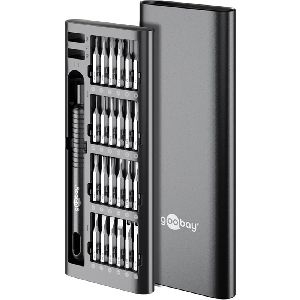 Goobay Tools 77835 Schraubendreher-Set mit 48-tlg. Präzisions-Bitsatz VPE Retail Box Mindestbestellmenge 1