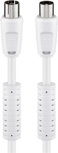 Goobay 50726 Antennenkabel mit Ferrit (80 dB), doppelt geschirmt VPE Bulk Mindestbestellmenge 1