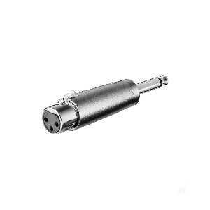 Goobay 27451 XLR-Adapter, AUX-Klinke 6,35 mm, Mono-Stecker zu XLR-Buchse :