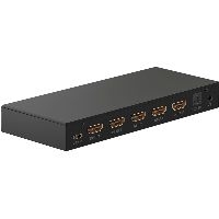 Goobay 58490 Series 2.0 HDMI™-Umschaltbox 4 auf 1 mit Audio-Ausgang (4K @ 60 Hz), Schwarz - zum Umsc