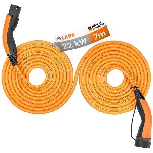 LAPP MOBILITY 75746 Selbstaufrollendes Ladekabel Typ 2, bis zu 22 kW, 7 m, orange VPE Retail Box Mindestbestellmenge 1